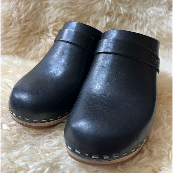 Swedish Hasbeens Slip-In Classic Clogs size 39 BLACK - Picture 12 of 13